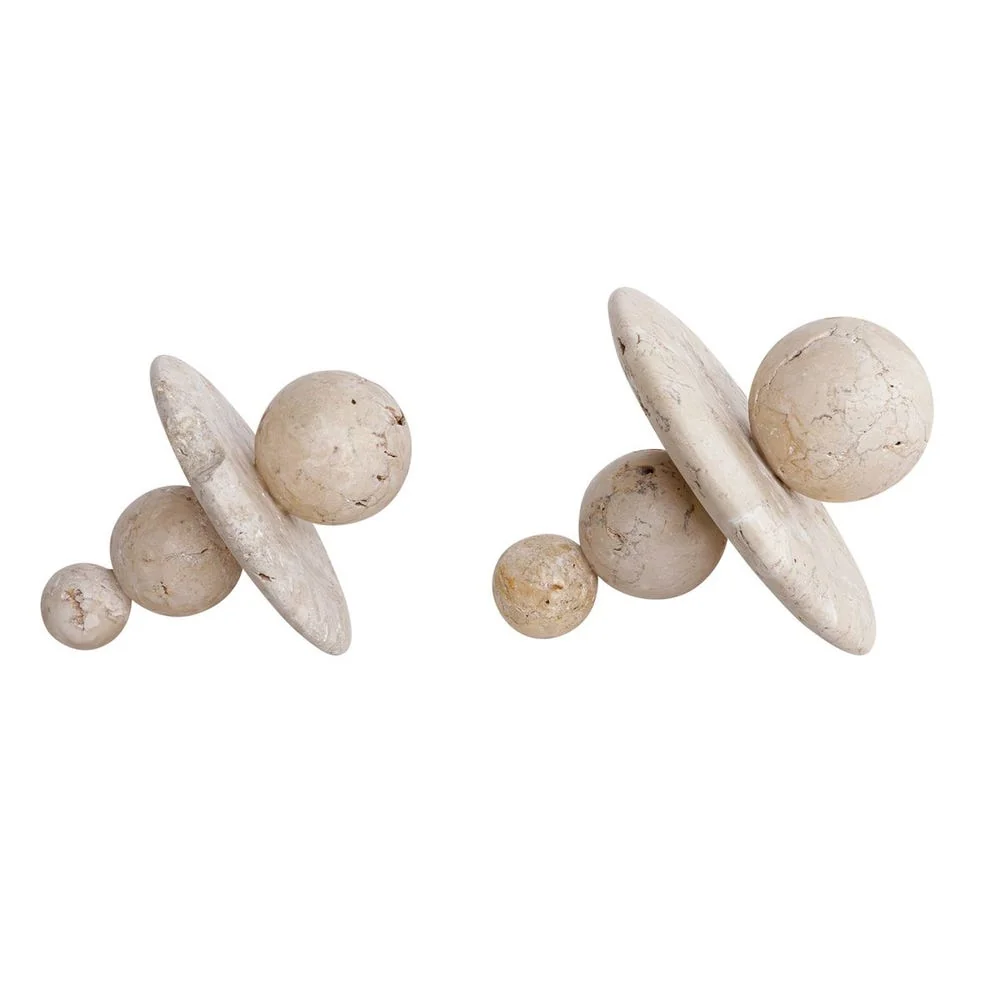 Uttermost Quarried Stone Sculptures ~ Set Of 2 ~ Indoor & Outdoor Use - Image 3
