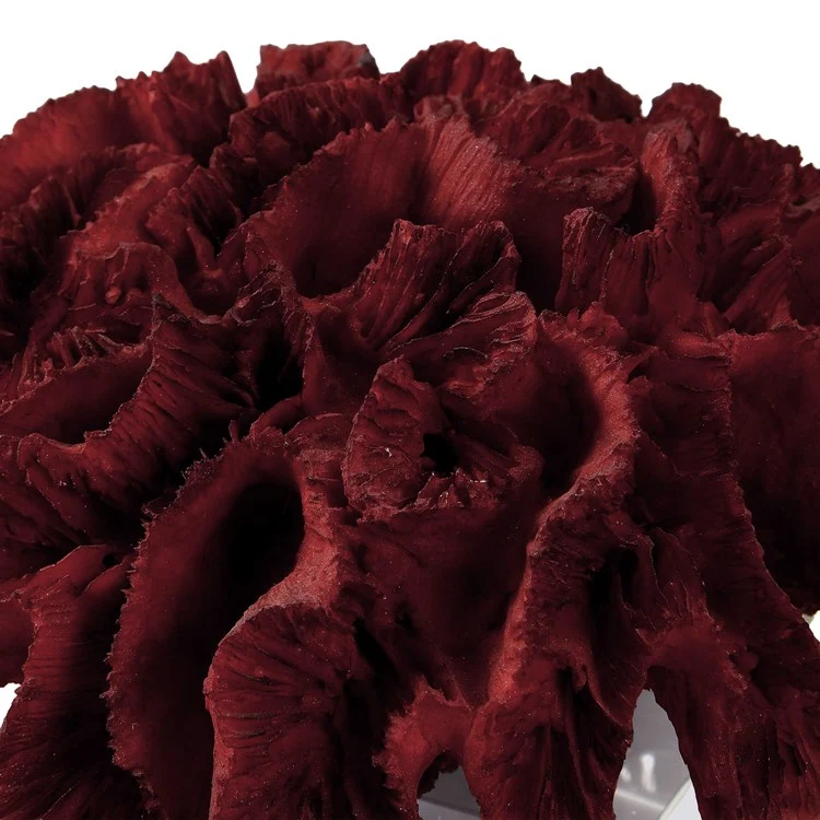Uttermost Red Coral Cluster and Crystal Sculpture - Image 4