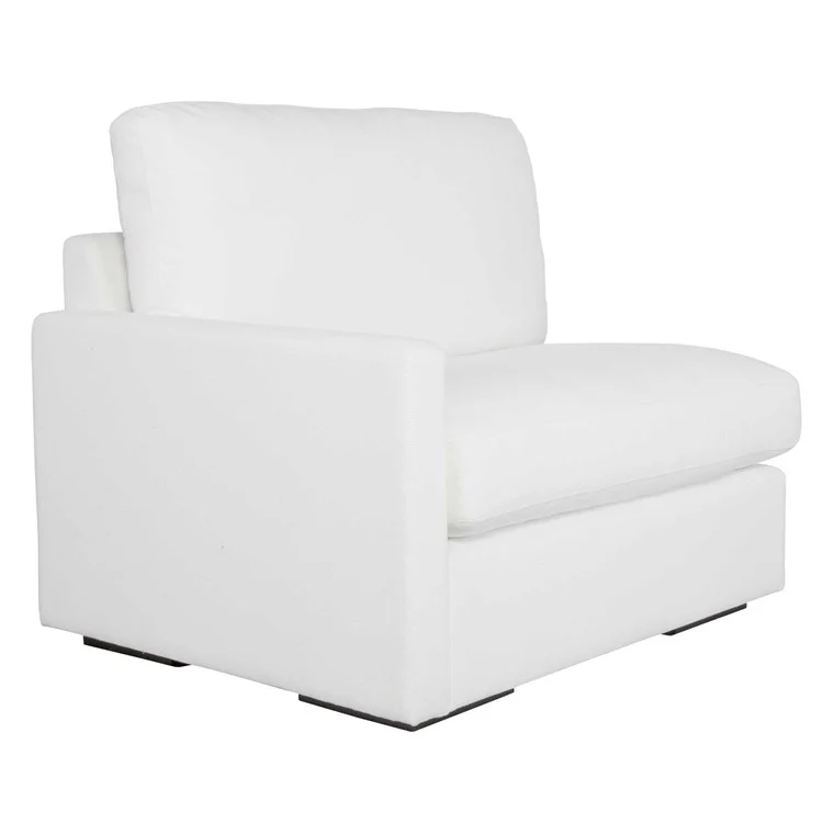 Uttermost Refuge Modular Left Arm Facing Piece ~ Ultra Plush Artic White Performance Fabric - Image 2