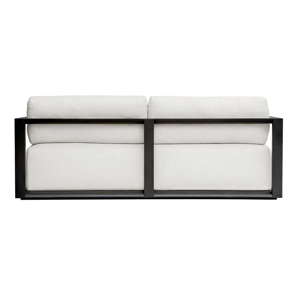 Uttermost Remsen Outdoor Three Seater Sofa ~ Java Black Finish & Oyster White - Image 18