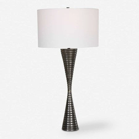 Uttermost Renegade Cast Iron Table Lamp With White Shade - Image 2