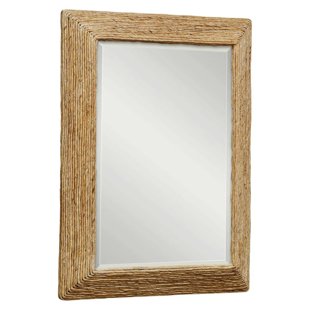 Uttermost Rora Natural Woven Banana Wrapped Coastal Style Mirror - Image 4