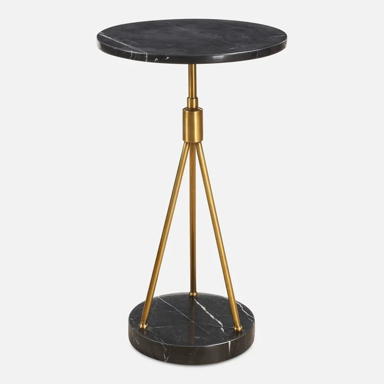 Uttermost Rosston Black Marble Accent Table - Image 2