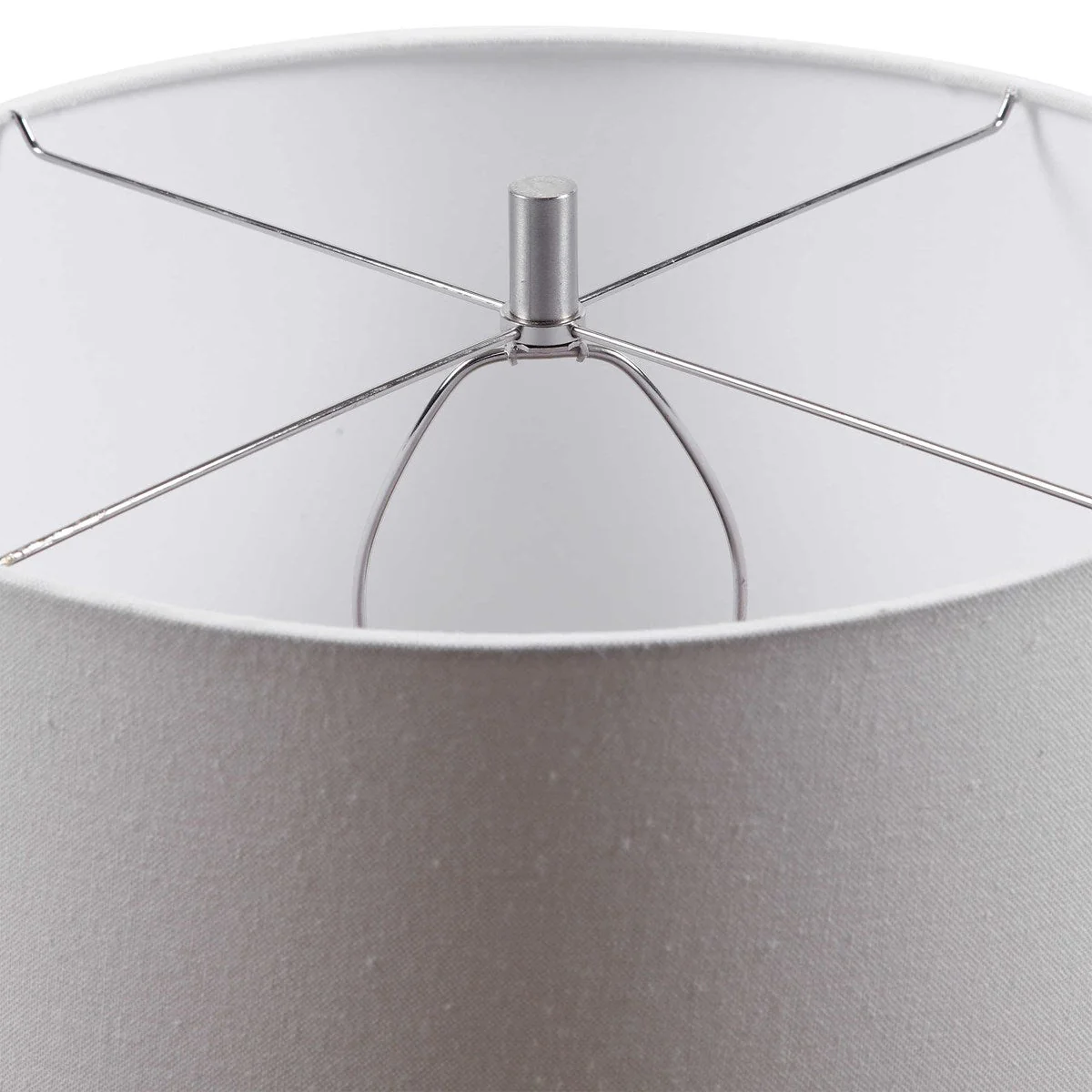 Uttermost Sedna Blue Ceramic Table Lamp With White Linen Shade - Image 5