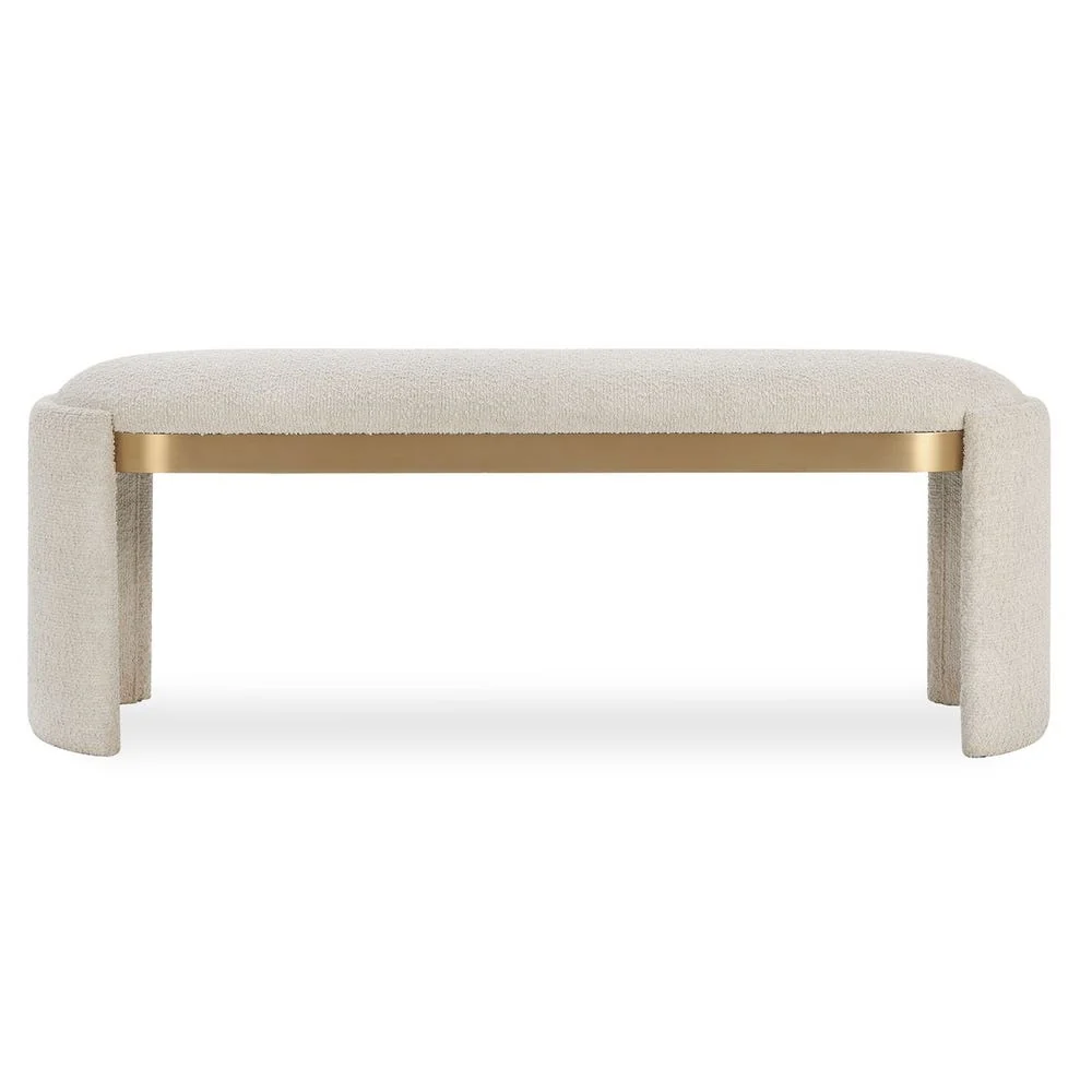Uttermost Serena Textured Boucle Bench - Image 3
