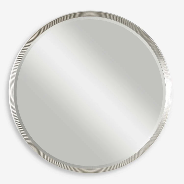 Uttermost Serenza Silver Leaf Round Mirror - Image 2