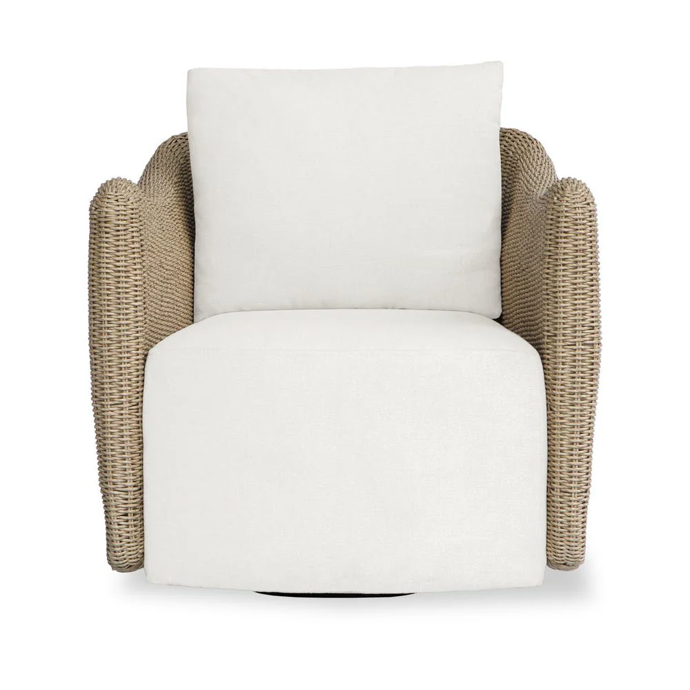 Uttermost Sunset Outdoor Swivel Lounge Chair ~ Twisted Oatmeal All- Weather Wicker - Image 2