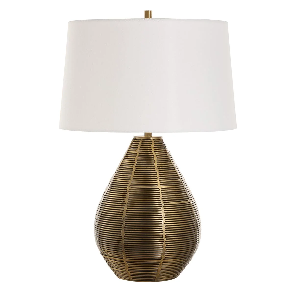 Uttermost Knowles Steel Based Brass Table Lamp - Image 3