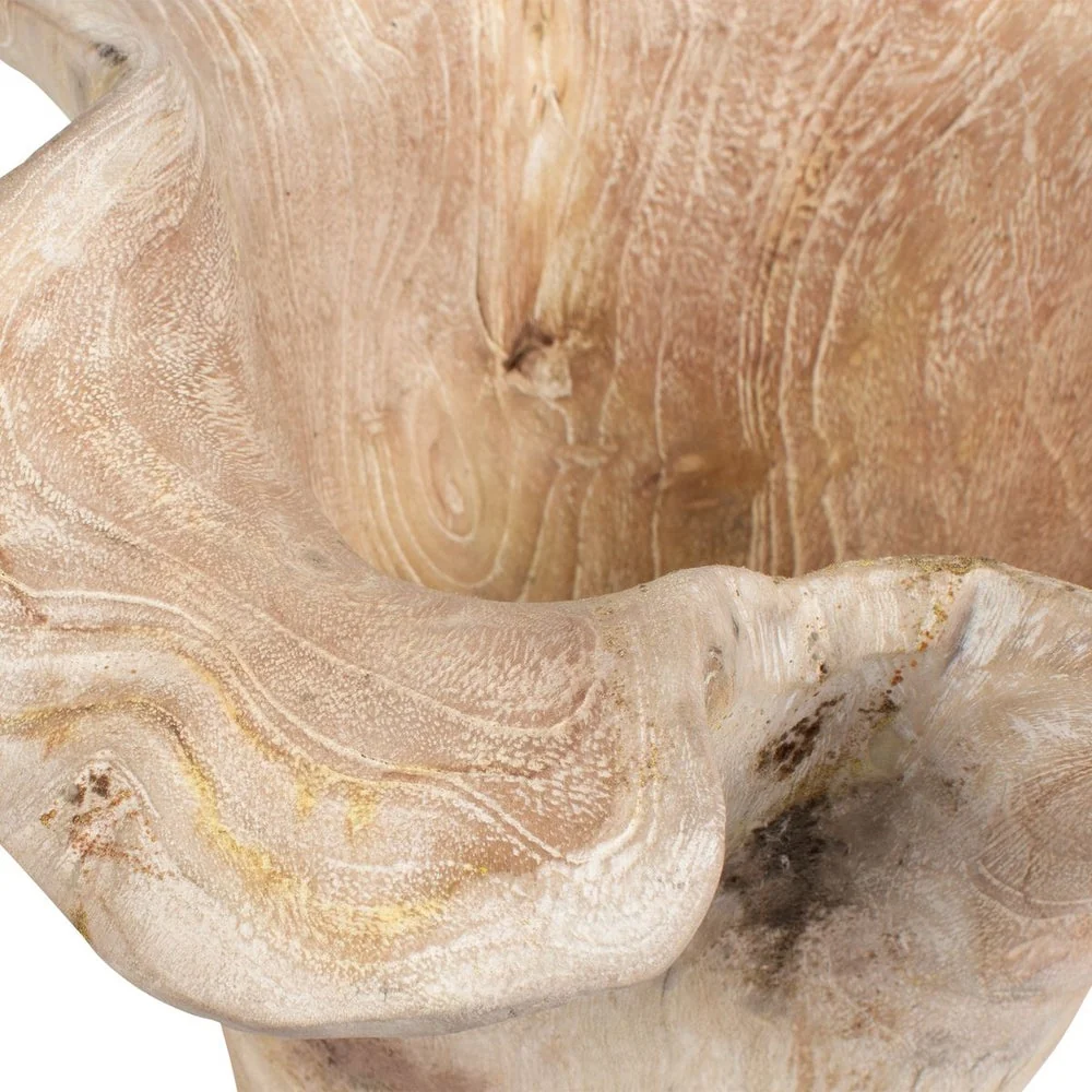 Uttermost Teak Flow White Washed Wood Bowl Indoor and Outdoor Use - Image 7