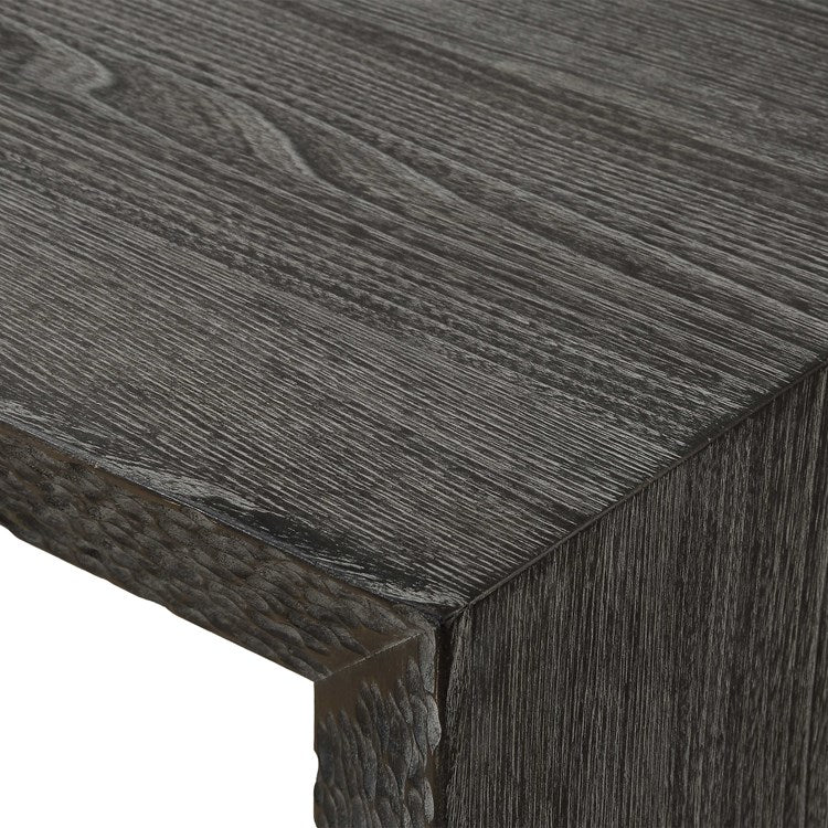 Uttermost Thoreau Ebony Textured Elm Organic Console Table - Image 6