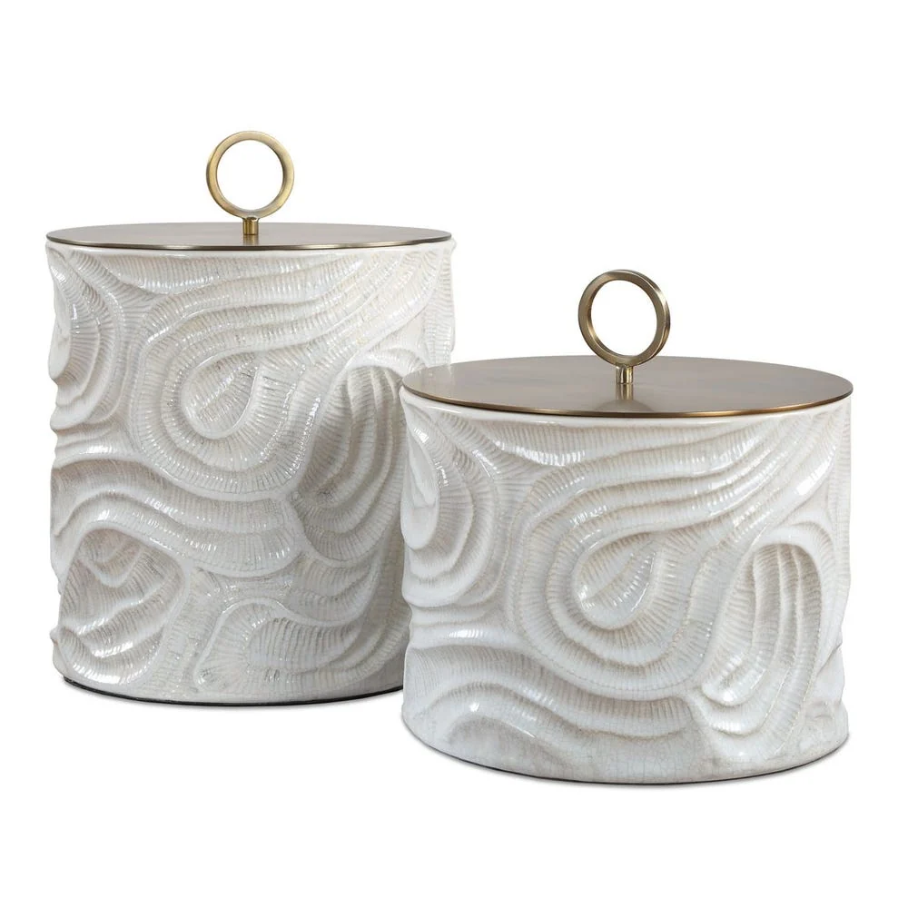 Uttermost Tide Canisters ~ Set Of 2 ~ Indoor & Outdoor Use - Image 3