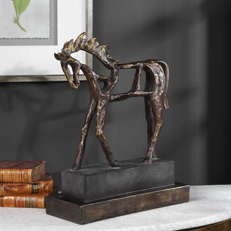 Uttermost Titan Horse Antiqued Bronze Sculpture - Image 4
