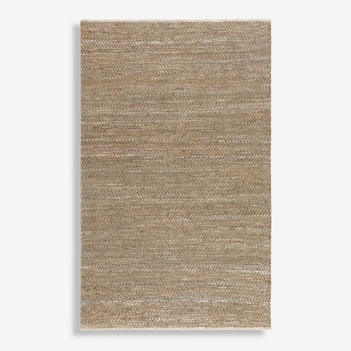 Uttermost Tobais Hand Woven Beige and Gray Leather With Natural Hemp Rug ~ 9' x 12'