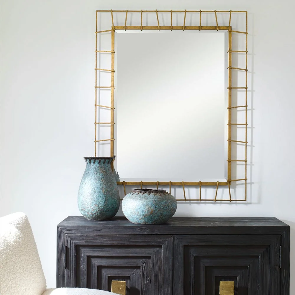 Uttermost Townsend Antique Gold Gand Crafted Mirror - Image 2