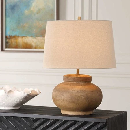 Uttermost Urbino Table Lamp With Natural Linen Shade - Image 3