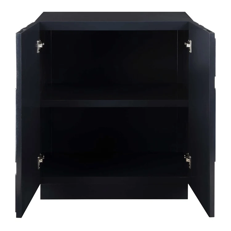 Uttermost Valeria Glossy Cobalt Blue and Navy Lacquer 2 Door Cabinet - Image 6