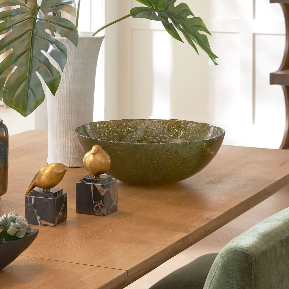 Uttermost Veridian Shimmer Earthy Tones Bowl