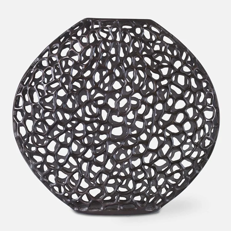 Uttermost Web Dark Bronze Contemporary Vase - Image 2