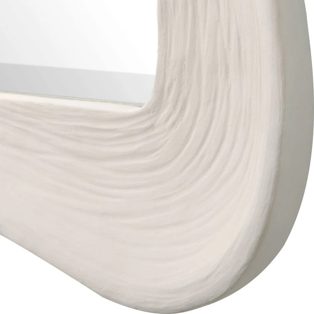 Uttermost Whitehaven Matte White Rectangle Mirror - Image 4