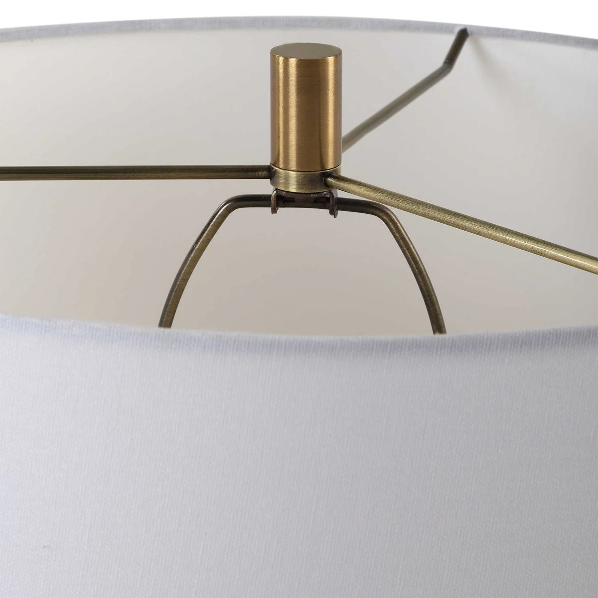 Uttermost Wisp White Glazed Textured Ceramic Table Lamp With White Linen Shade - Image 6