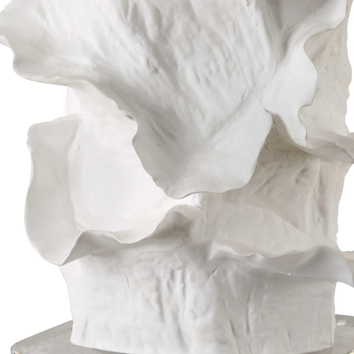 Uttermost Wisp White Glazed Textured Ceramic Table Lamp With White Linen Shade - Image 7