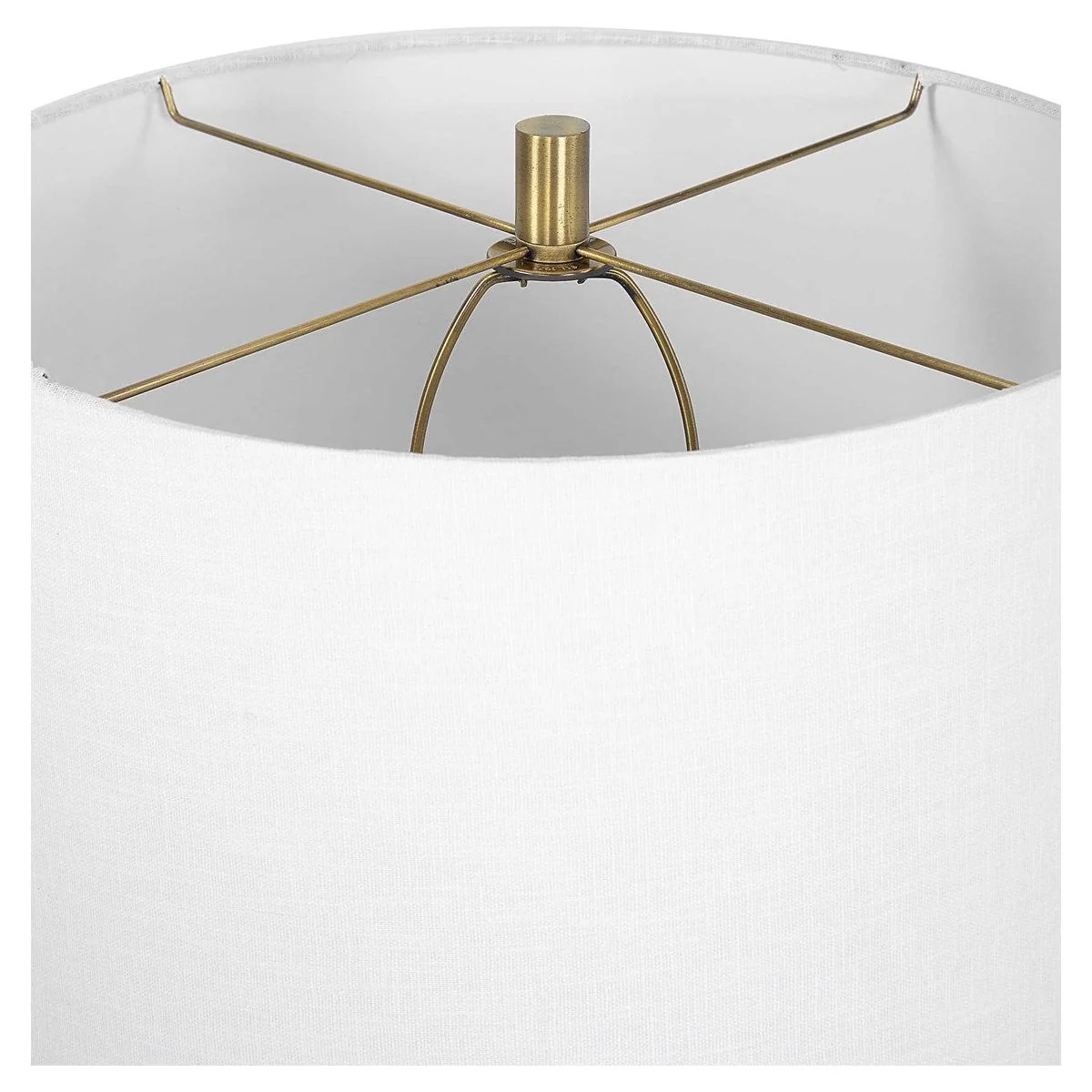 Uttermost Zade Blue Glazed Ceramic Table Lamp With White Linen Shade - Image 5