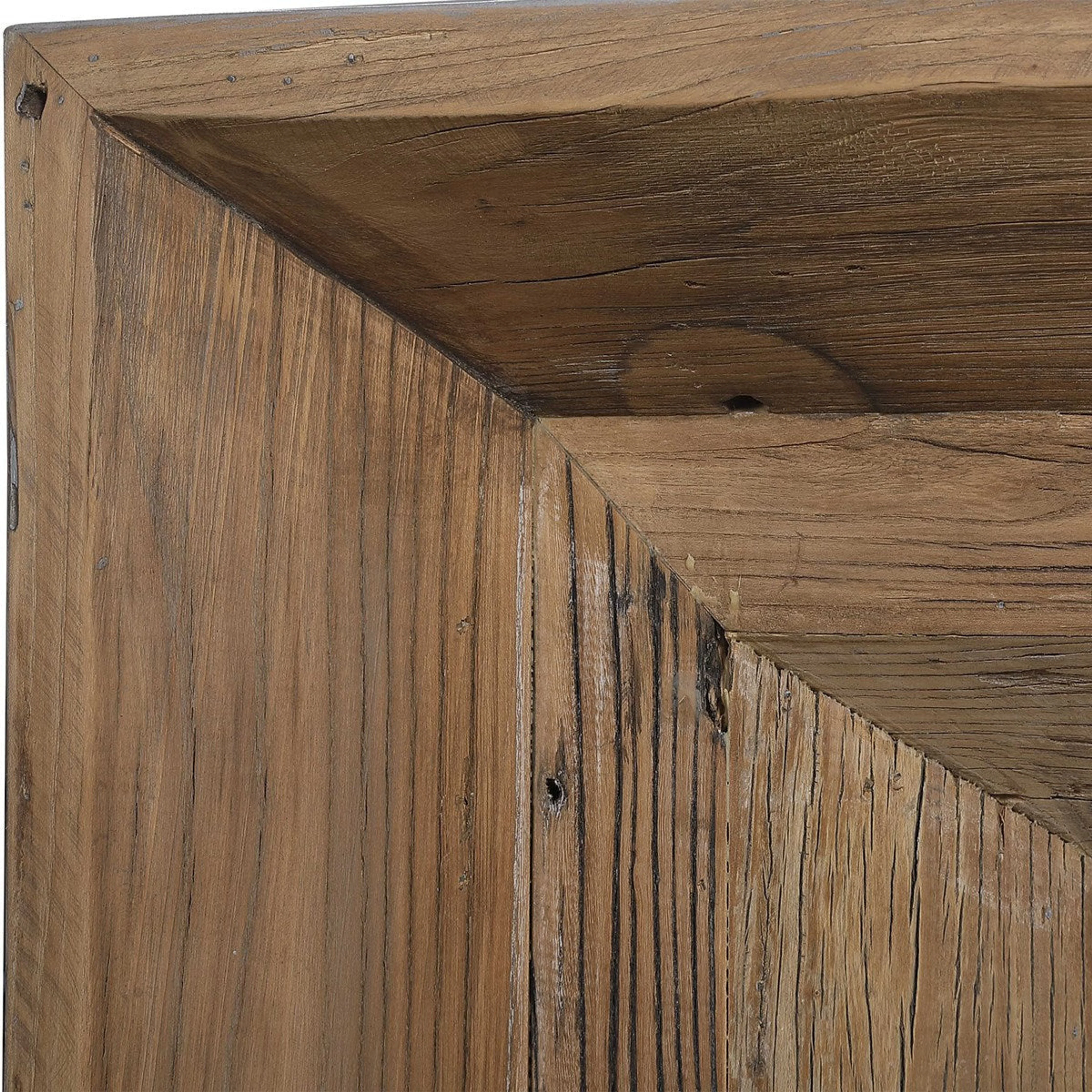 Uttermost Vail Reclaimed Wood With Gray Concrete Rustic Modern Console Table - Image 6