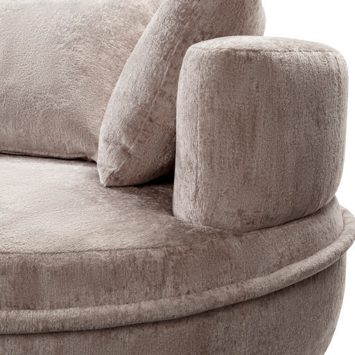 Surya Valence Modern Light Grey Chenille Lounger Chair - Image 3