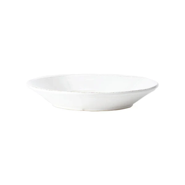 Vietri Lastra Melamine White Shallow Bowl ~ Outdoor Use - Image 3